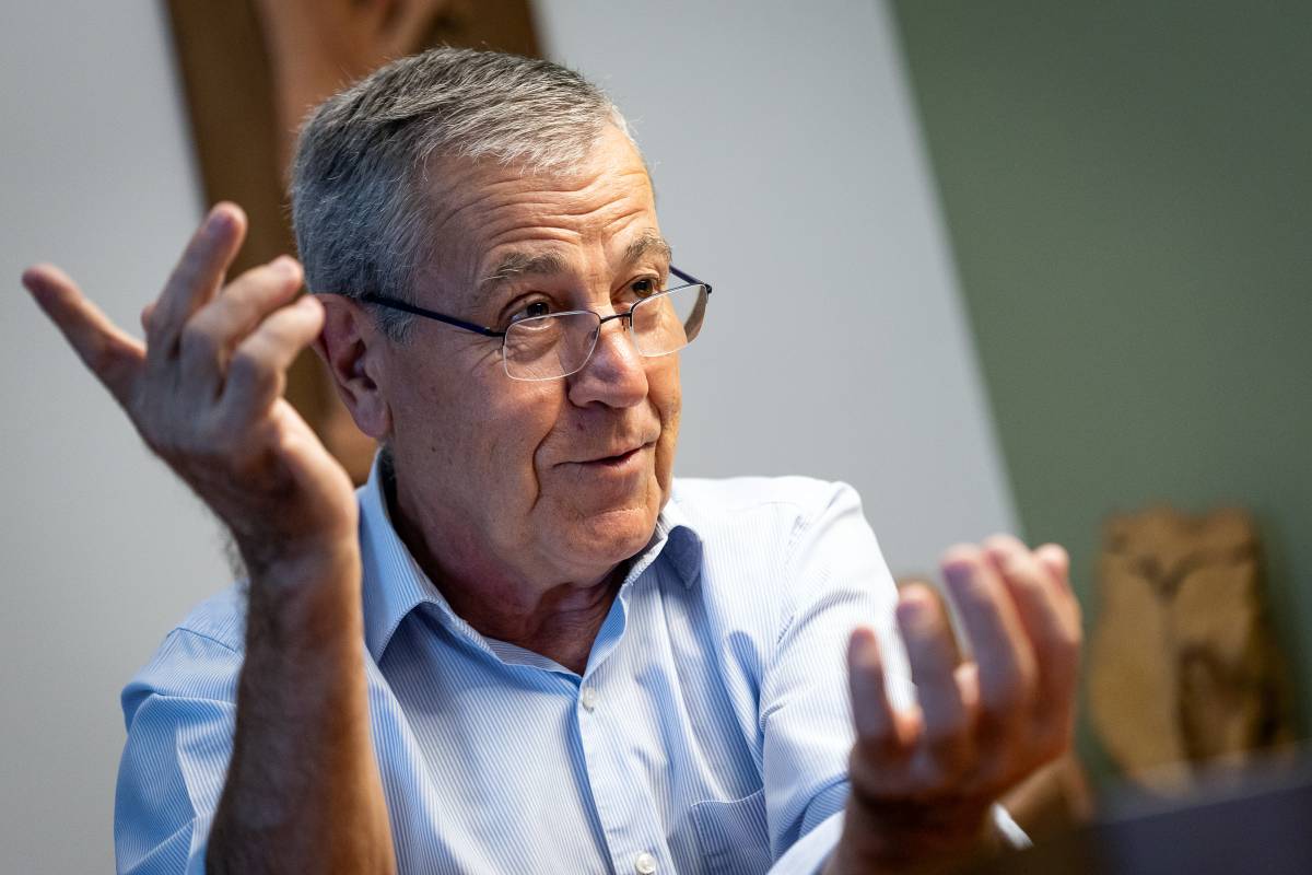 Modest Guinjoan, durant l`entrevista amb Nació - Hugo Fernández Modest Guinjoan, durant l`entrevista amb Nació