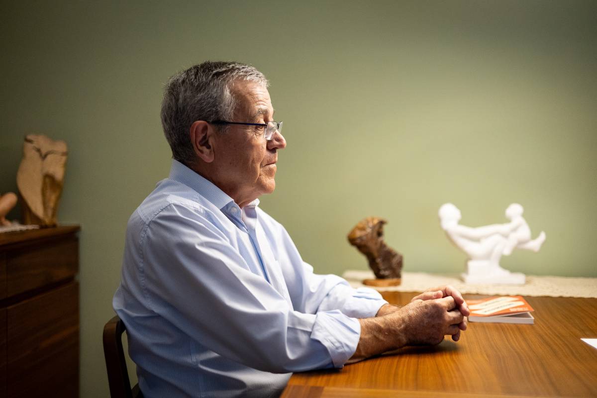 Modest Guinjoan, durant l'entrevista amb Nació - Hugo Fernández