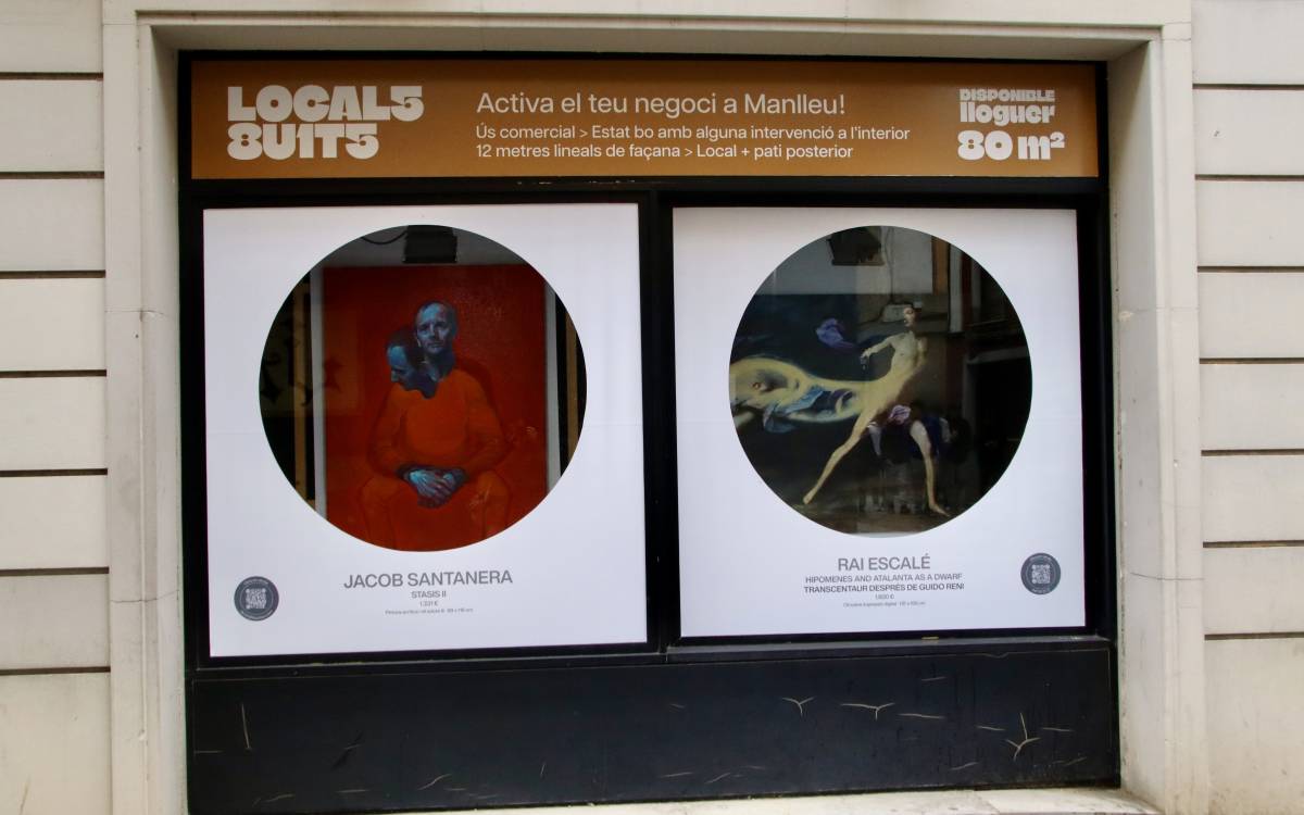 Manlleu Galeria d`Art 2025: els aparadors de locals buits del centre de Manlleu s`omple d`art contemporani. - L.Busquets/ACN Manlleu Galeria d`Art 2025: els aparadors de locals buits del centre de Manlleu s`omple d`art contemporani.