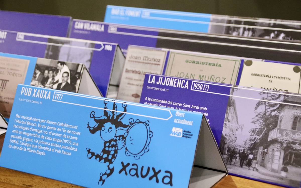 Detall de l`exposició sobre la memòria de comerços històrics de Manlleu que acull el Museu del Ter. - L.Busquets/ACN Detall de l`exposició sobre la memòria de comerços històrics de Manlleu que acull el Museu del Ter.