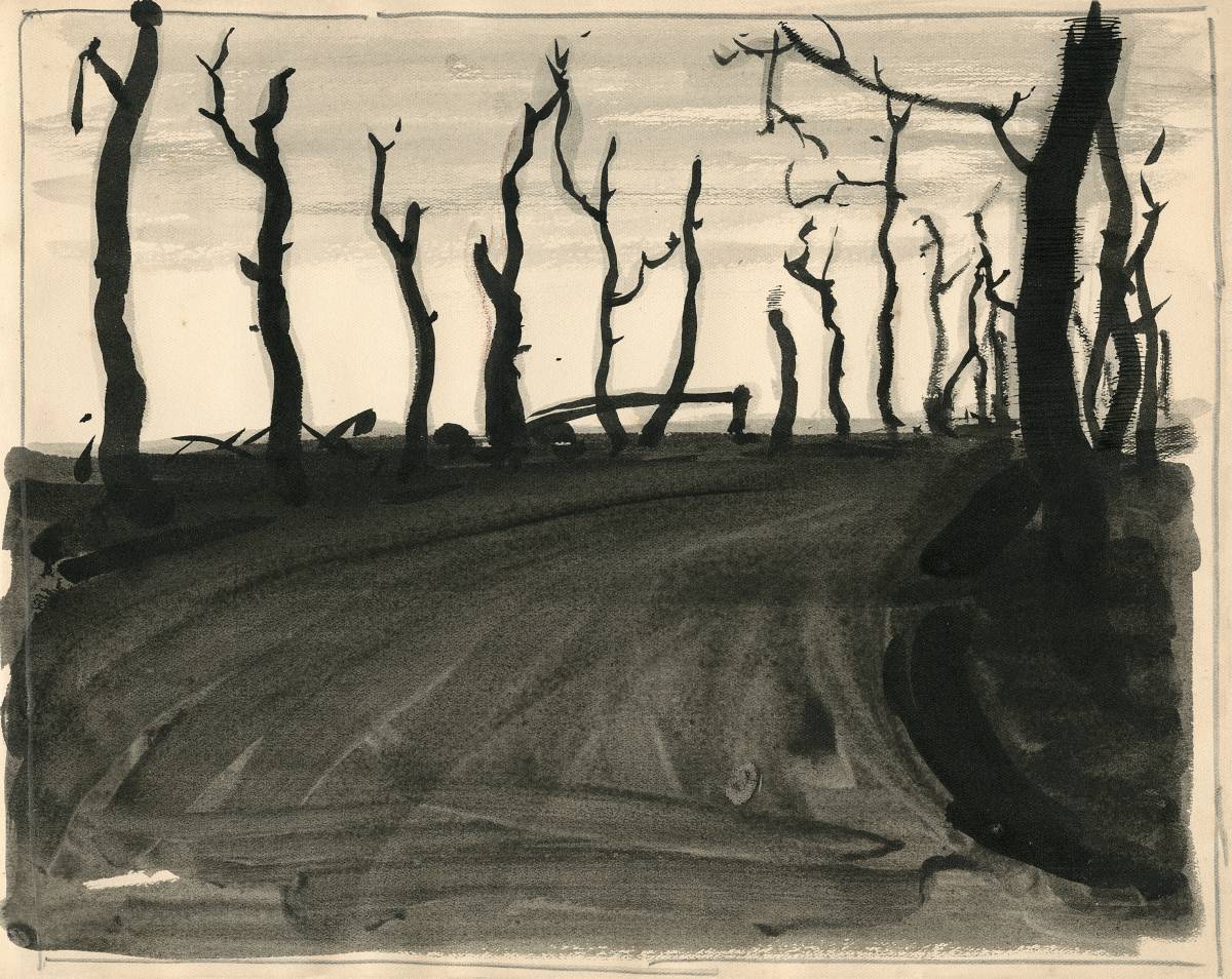 Antoni Vila Arrufat, amb un pinzell entre trinxeres