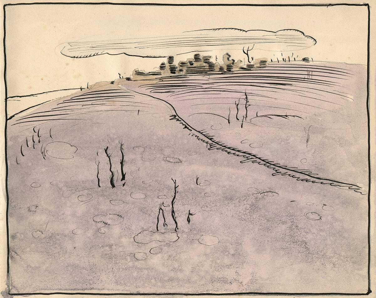 Aquarel·la d`Antoni Vila Arrufat, `viatge al front de guerra francès, 1920` - Antoni Vila Arrufat Aquarel·la d`Antoni Vila Arrufat, `viatge al front de guerra francès, 1920`