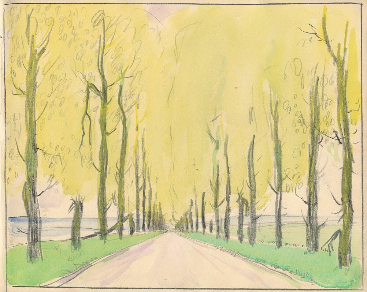 Aquarel·la d`Antoni Vila Arrufat, `viatge al front de guerra francès, 1920` - Antoni Vila Arrufat Aquarel·la d`Antoni Vila Arrufat, `viatge al front de guerra francès, 1920`