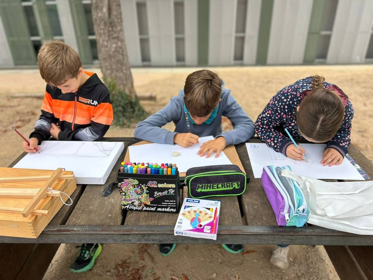 Participants al concurs de pintura ràpida infantil  - 