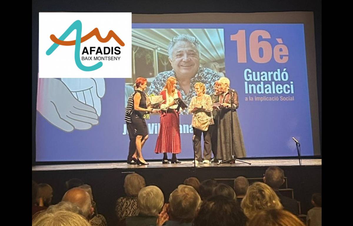 Joan Vilajoana, fundador d'Afadis, premi Indaleci a títol pòstum