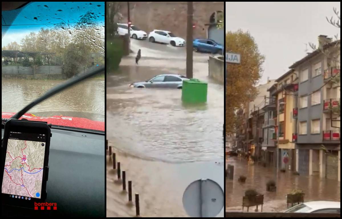 Sant Hilari s'inunda amb els forts aiguats