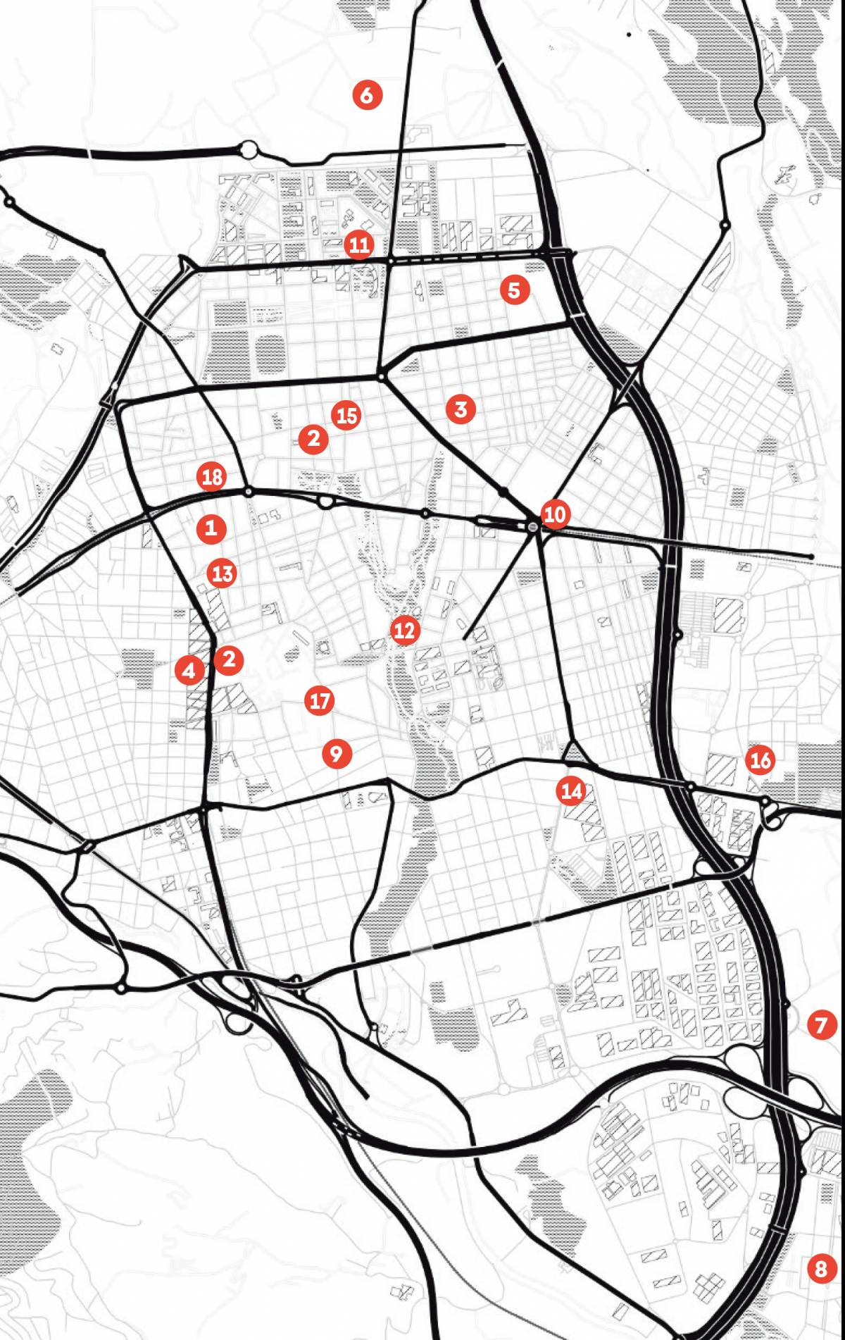 El mapa de Terrassa amb 18 actuacions destacades - El mapa de Terrassa amb 18 actuacions destacades