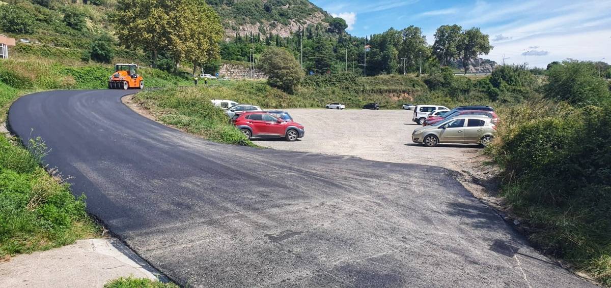 Una de les actuacions d'asfaltatge executada al setembre - Ajuntament de Berga