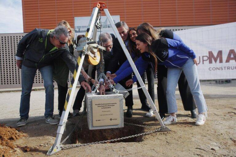 Primera pedra del nou pavelló de Sant Cugat - Cedida