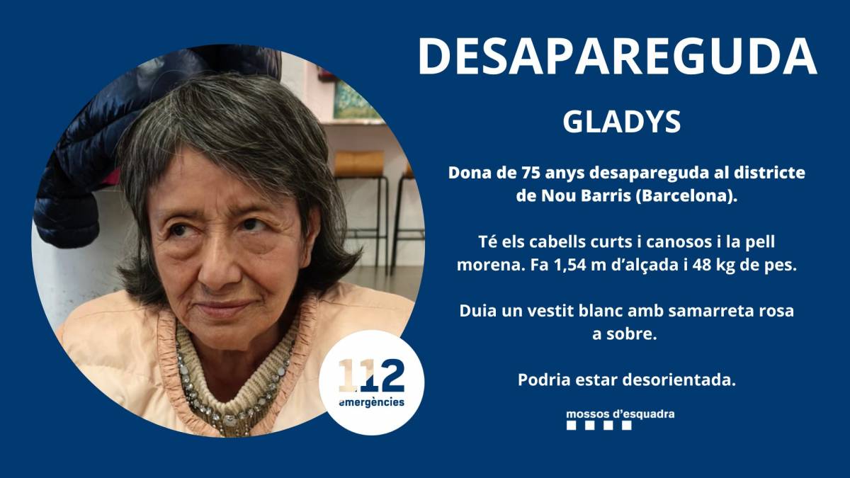 Busquen una dona de 75 anys desapareguda a Barcelona
