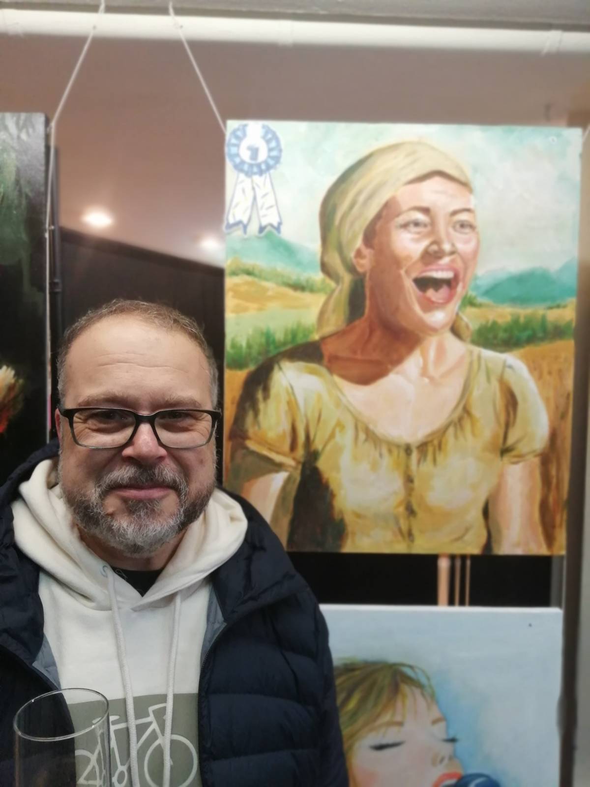 Guillem Garcia, amb la seva obra - Guillem Garcia, amb la seva obra