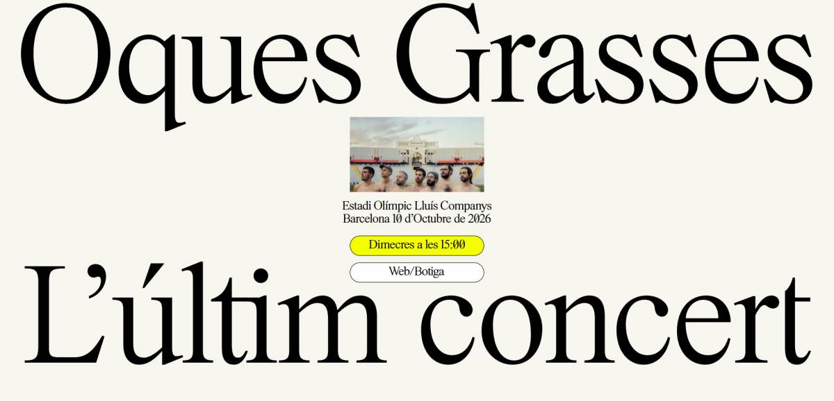 Col·lapsa el web per comprar les entrades per l'últim concert d'Oques Grasses
