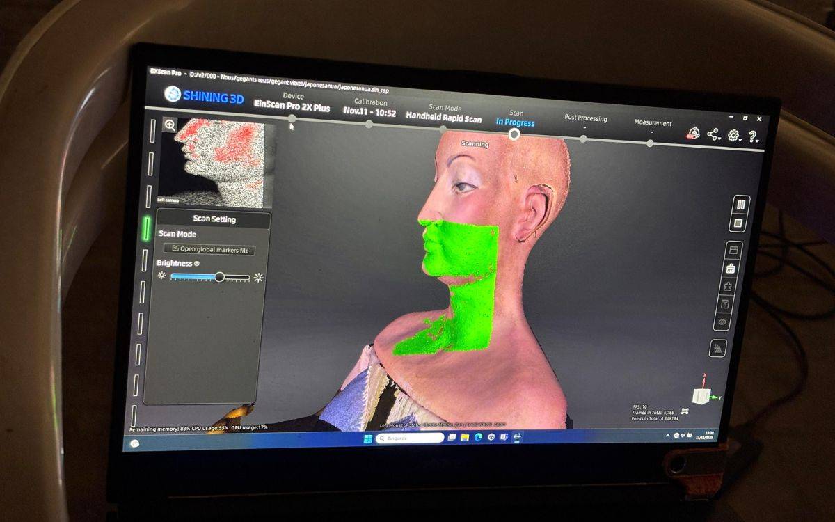 Els gegants Japonesos i Negres de Reus se sotmeten a un escaneig 3D