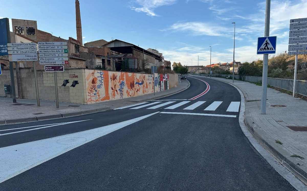 Milloren la seguretat viària a la travessera de la TV-7001 a l'Espluga de Francolí