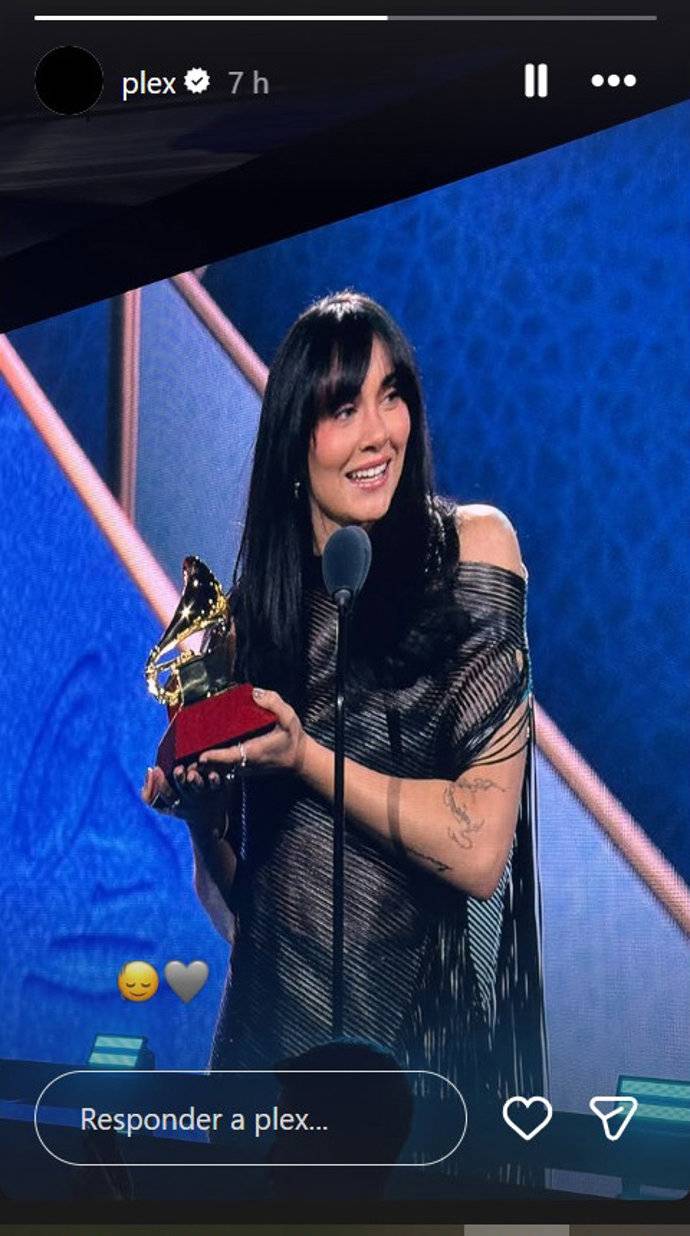 Storie de Plex per felicitar a la seva parella Aitana del seu primer Grammy - Instagram @plex Storie de Plex per felicitar a la seva parella Aitana del seu primer Grammy