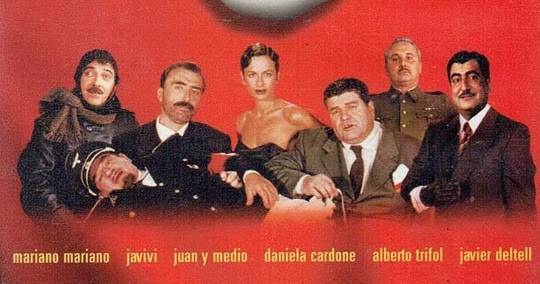 Xavier Deltell, segon per la dreta, com a Franco, en el cartell promocional del film