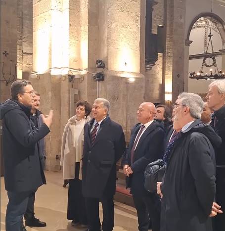 Joan Laporta i la seva junta visiten un dels emblemes de la comarca