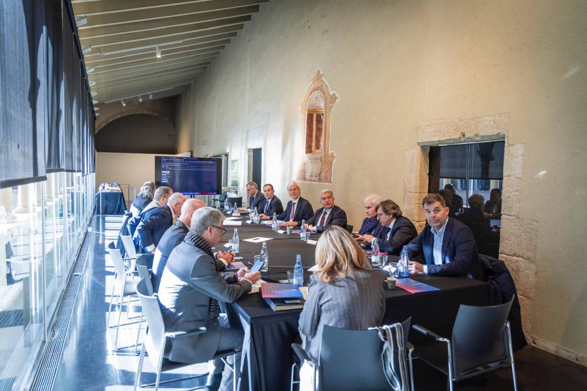 La visita de Joan Laporta a Sant Cugat - Cedida La visita de Joan Laporta a Sant Cugat