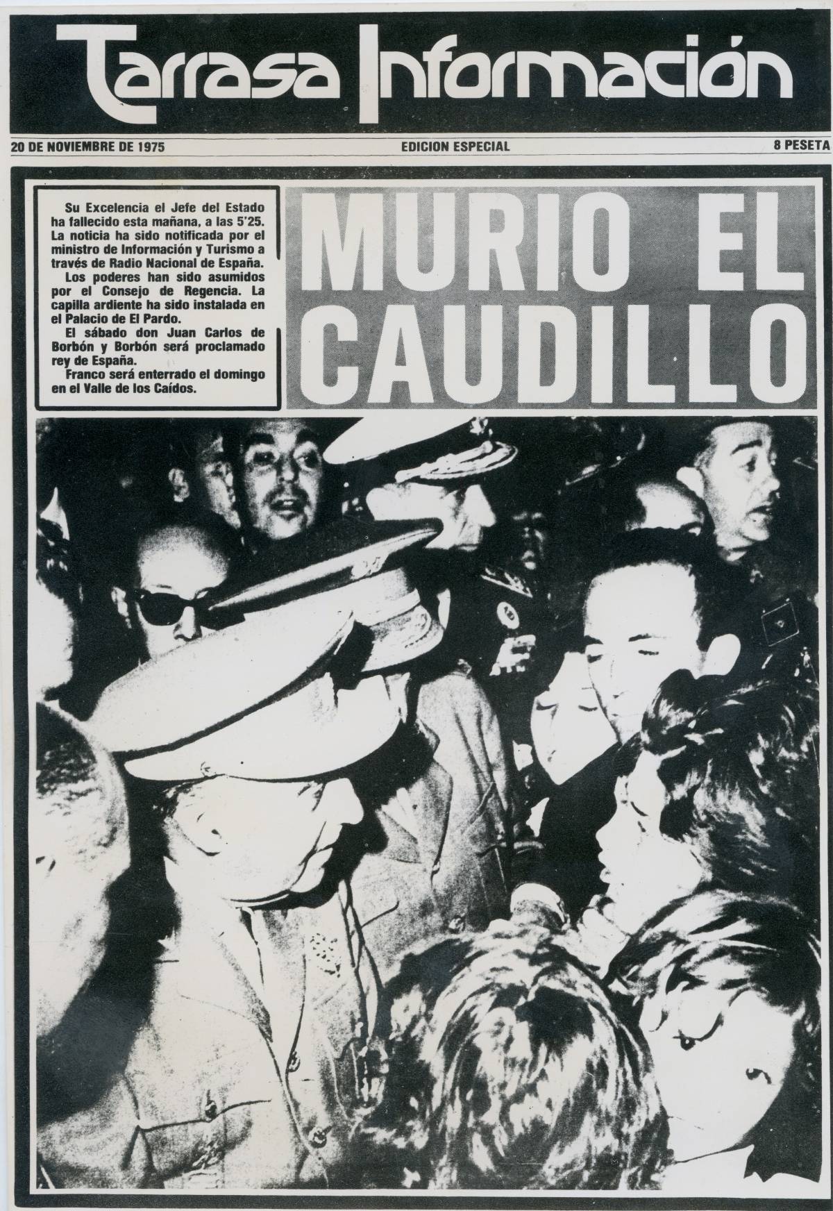 Quan el paper va dictar el dol de tota una ciutat: "Murió el Caudillo"