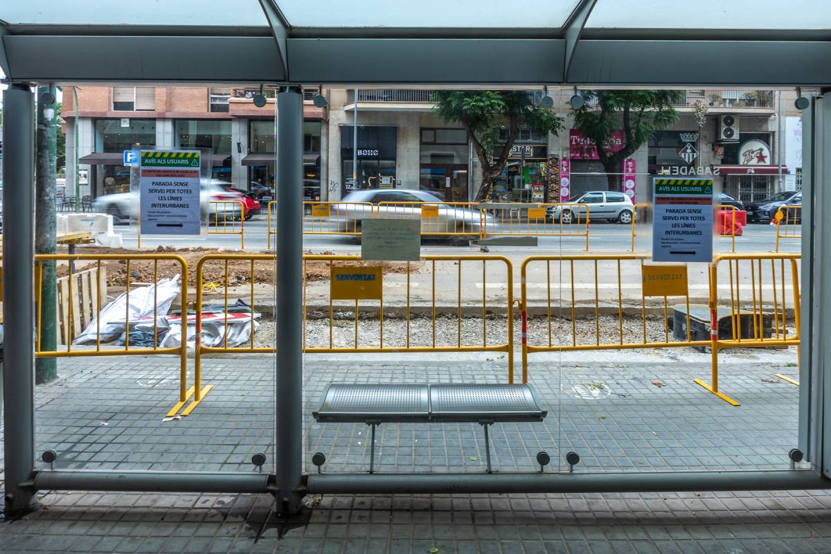 Afectacions al trànsit del centre de Sabadell per obres a diversos carrers