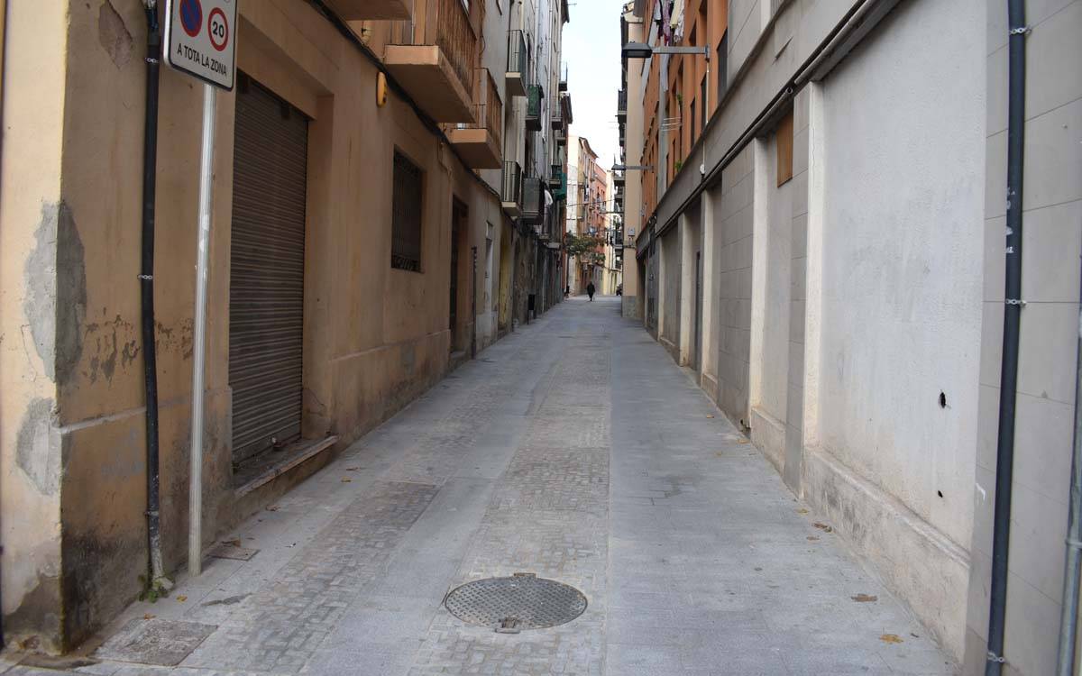 El carrer Santa Maria estrena reurbanització i s'incorpora a l'illa de vianants del Centre Històric