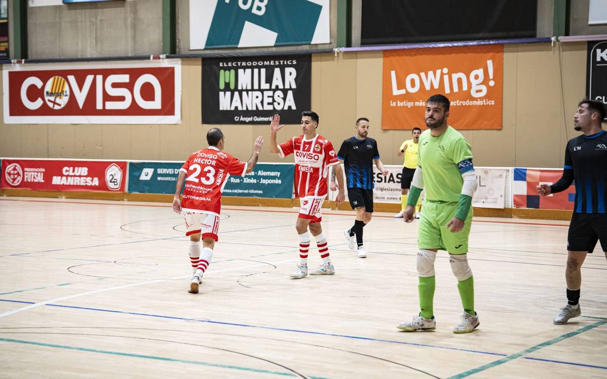 El Covisa Manresa suma la primera victòria amb una exhibició d'intensitat (3-2)