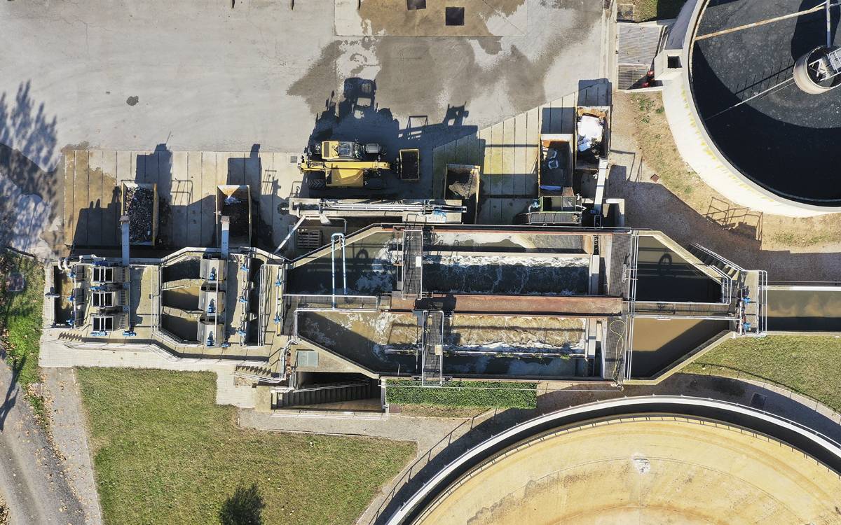 Imatge zenital de part de la depuradora de Manresa-Sant Joan