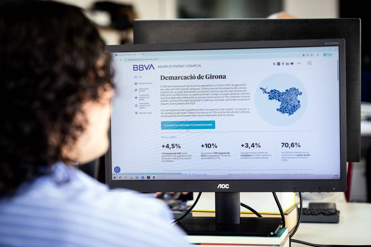 Serveis i indústria lideren el creixement econòmic de l'Eix Gironí el 2024, segons l’Anuari de BBVA