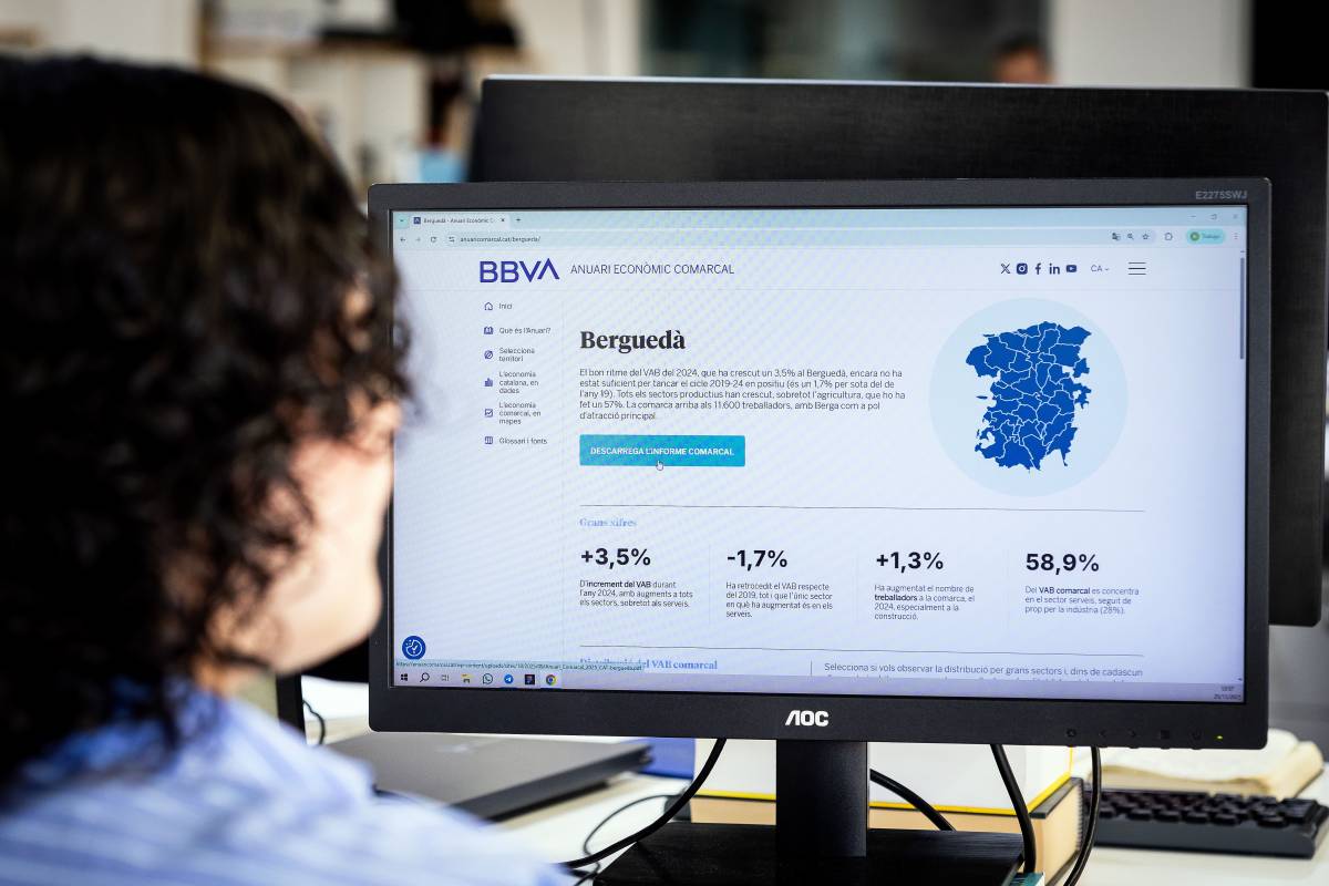 El sector serveis lidera el creixement econòmic del Berguedà el 2024, segons l’Anuari de BBVA