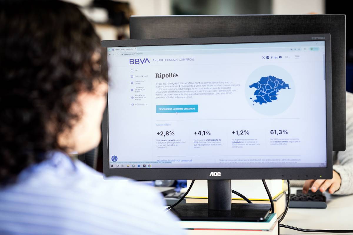 Indústria i serveis lideren el creixement econòmic del Ripollès el 2024, segons l’Anuari de BBVA