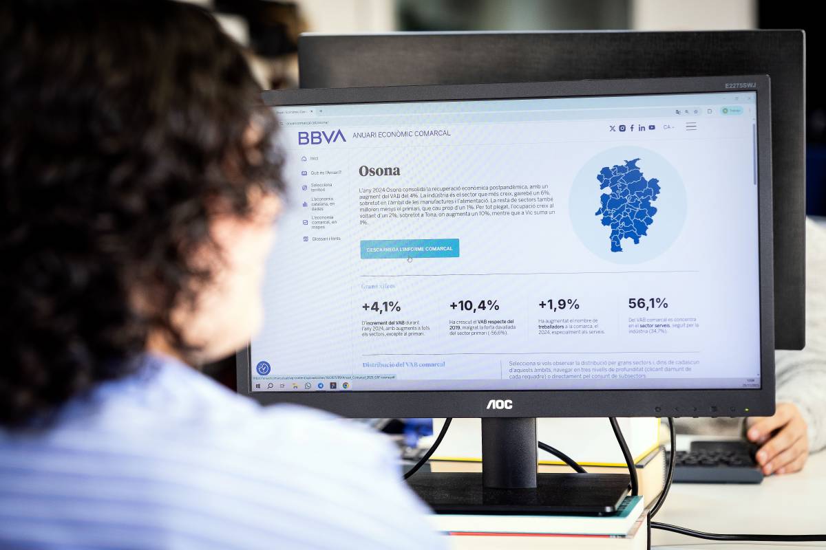 La indústria és el sector que més creix a Osona i el Lluçanès el 2024, segons l’Anuari de BBVA