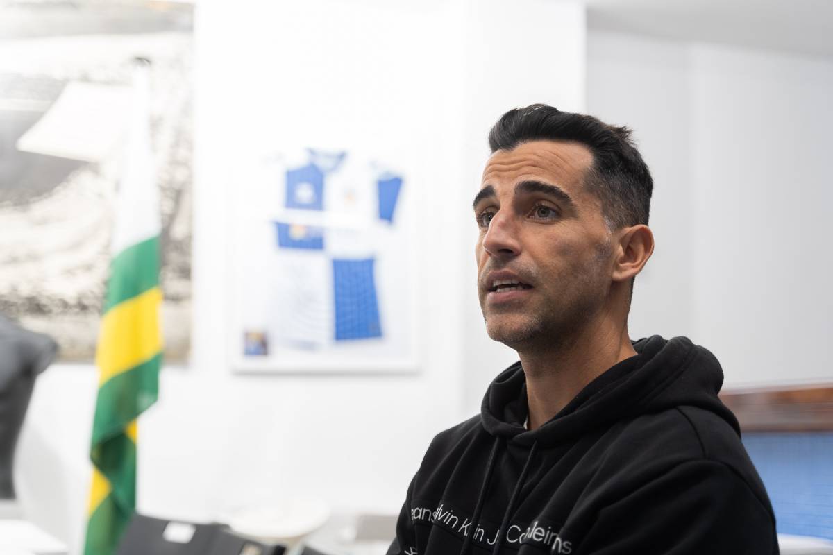 Martínez durant l`entrevista pel Diari de Sabadell - David Chao Martínez durant l`entrevista pel Diari de Sabadell