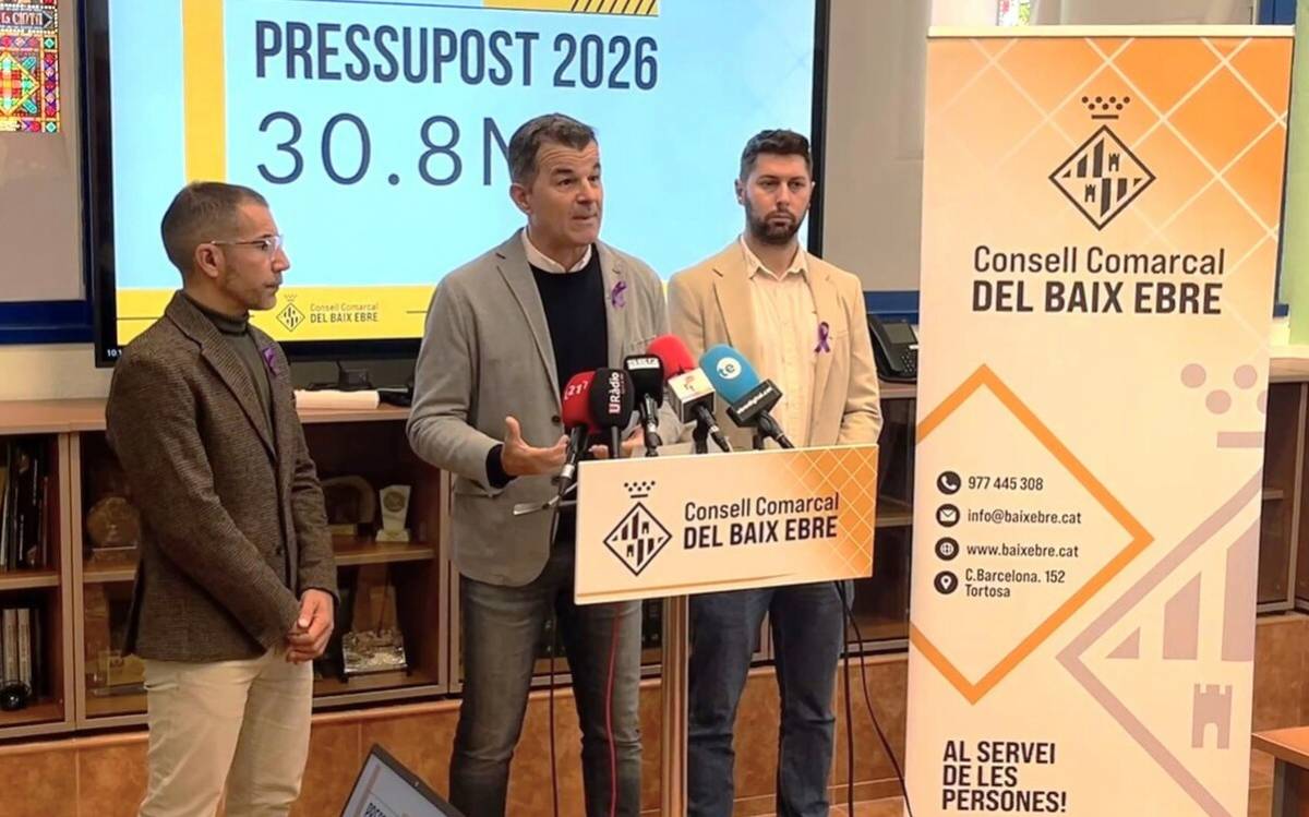 El Consell Comarcal del Baix Ebre presenta un pressupost de 30,8 milions