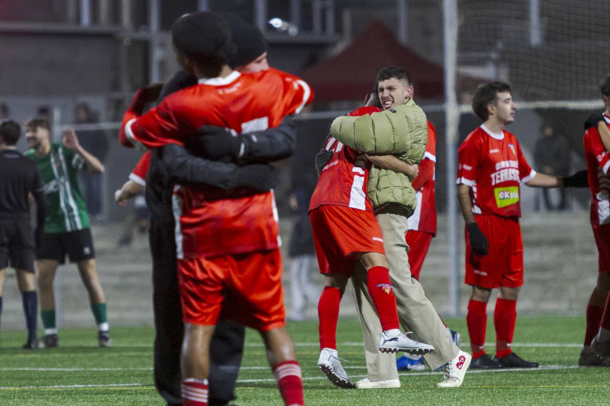 Celebració dels jugadors del CN Terrassa