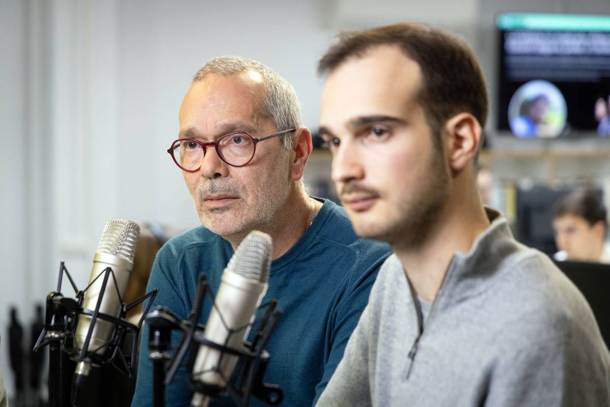 Pere Fontanals i Martí Oliver, durant l`entrevista amb Nació - Hugo Fernández Pere Fontanals i Martí Oliver, durant l`entrevista amb Nació