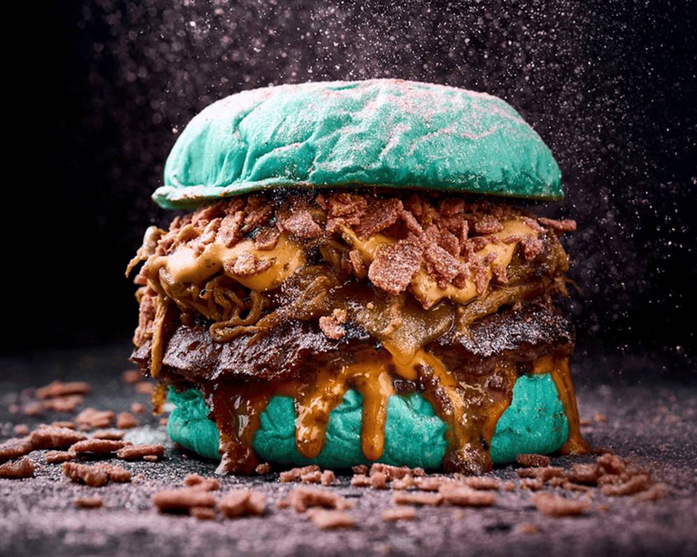 L`hamburguesa "Diamante Azul" del restaurant Nolito`s