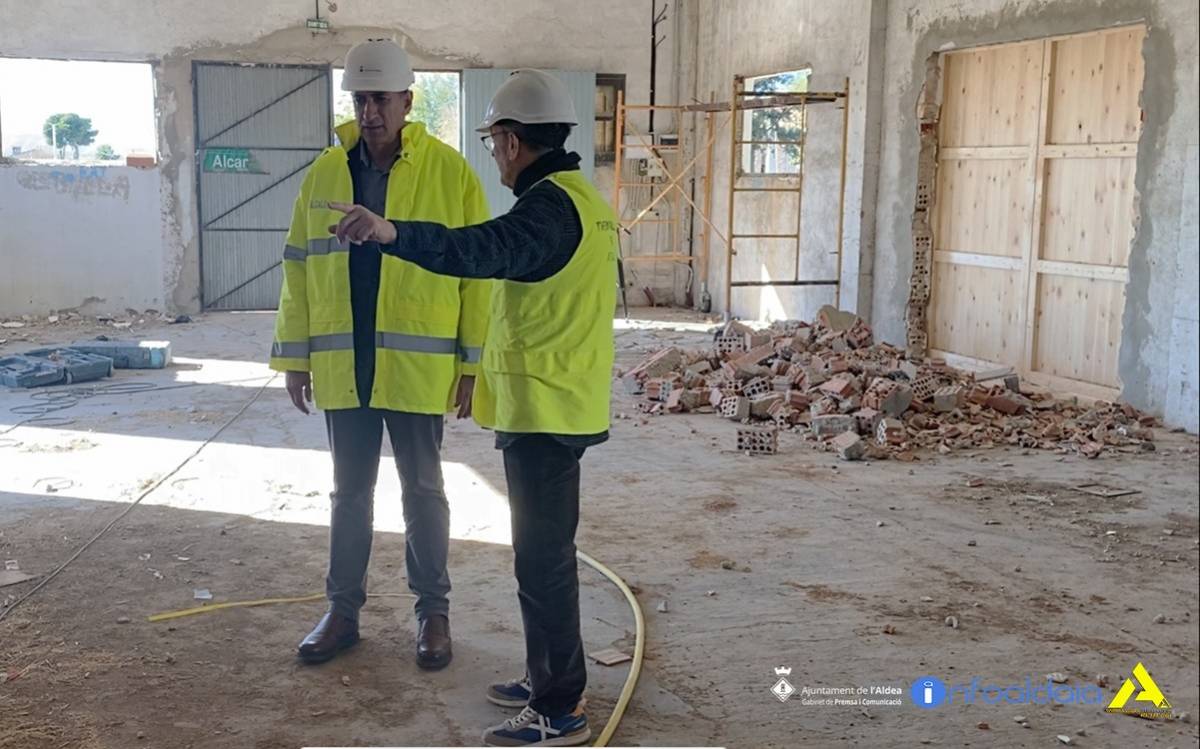 En marxa les les obres de l’Espai Cultural les Pageses a l’Aldea