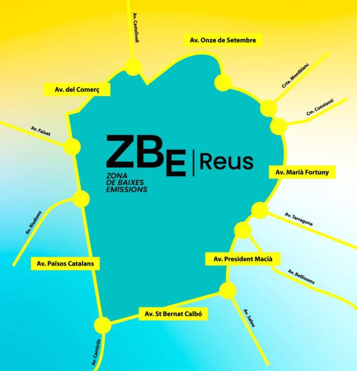Mapa de la ZBE de Reus