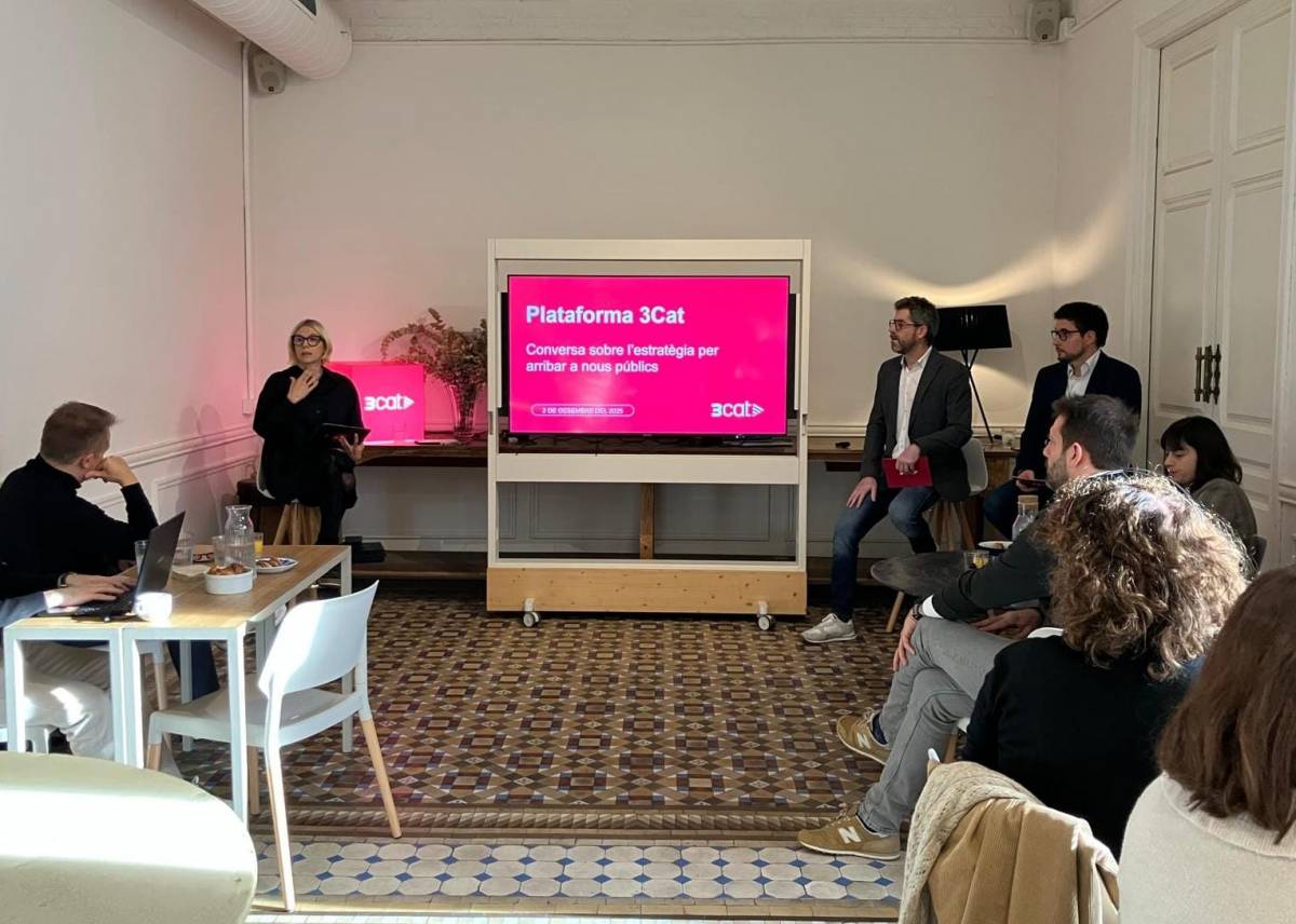 La trobada de premsa del 3Cat on han valorat la situació de la plataforma després de 2 anys