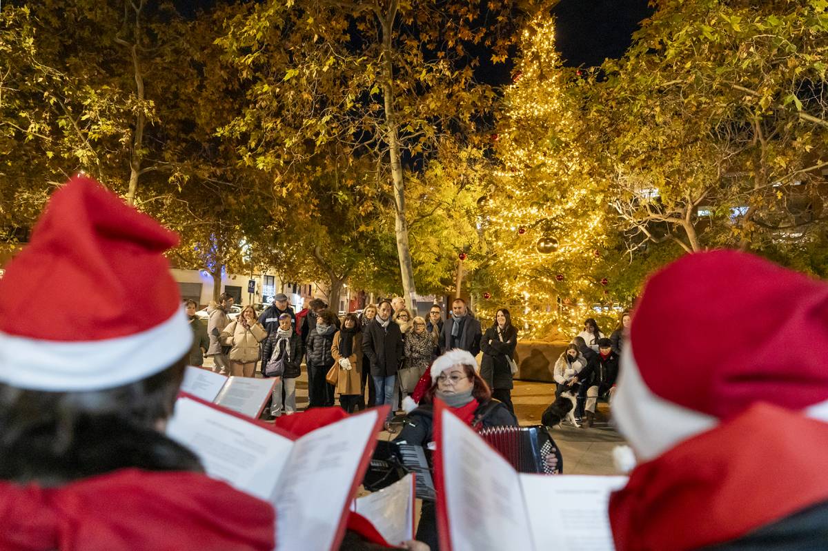 Terrassa porta el Nadal als districtes amb l'encesa dels arbres 