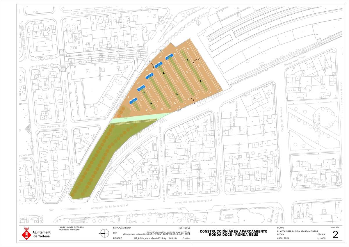 Plàning del segon aparcament als antics terrenys de Renfe.
