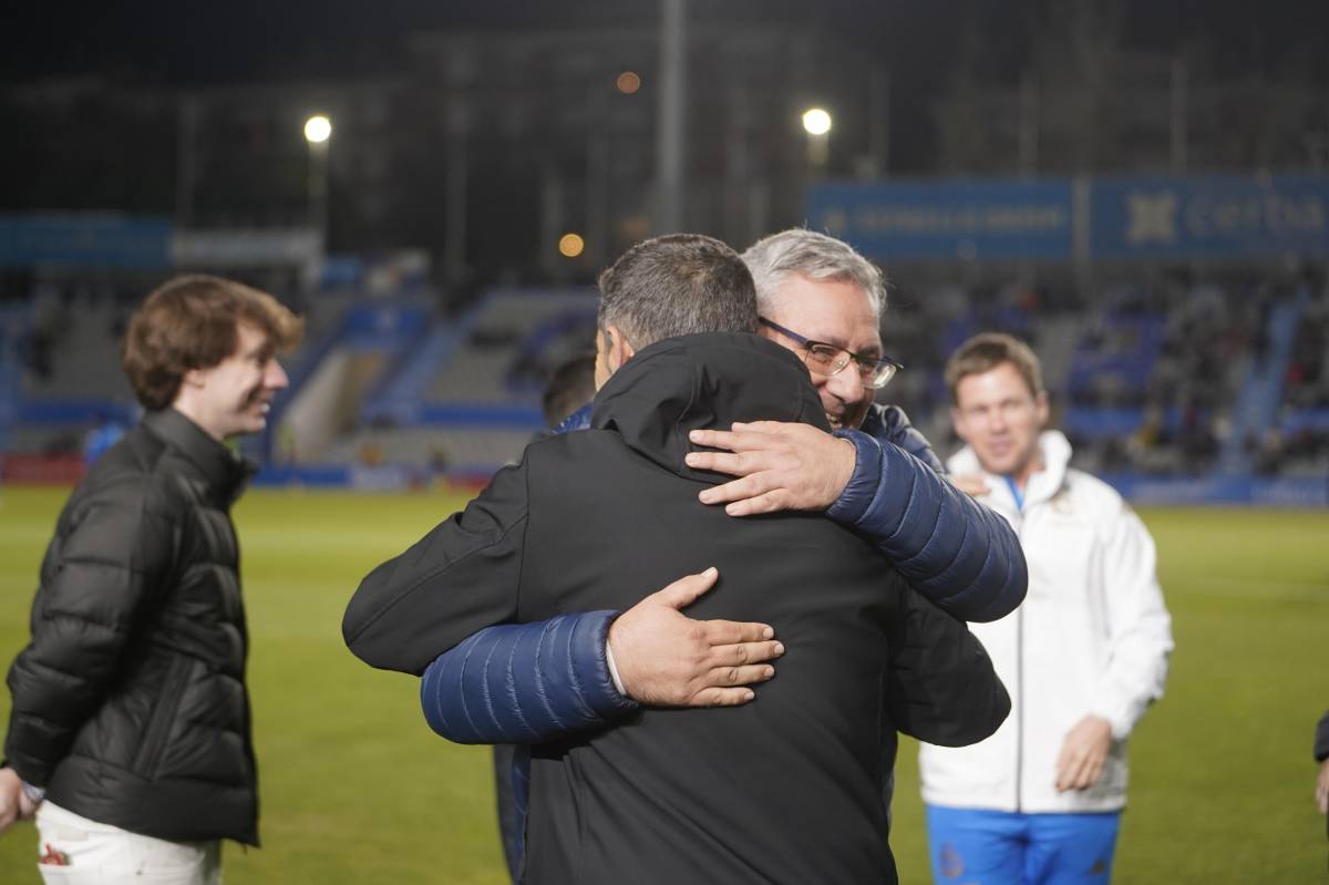 L`abraçada amb Toni Cáceres