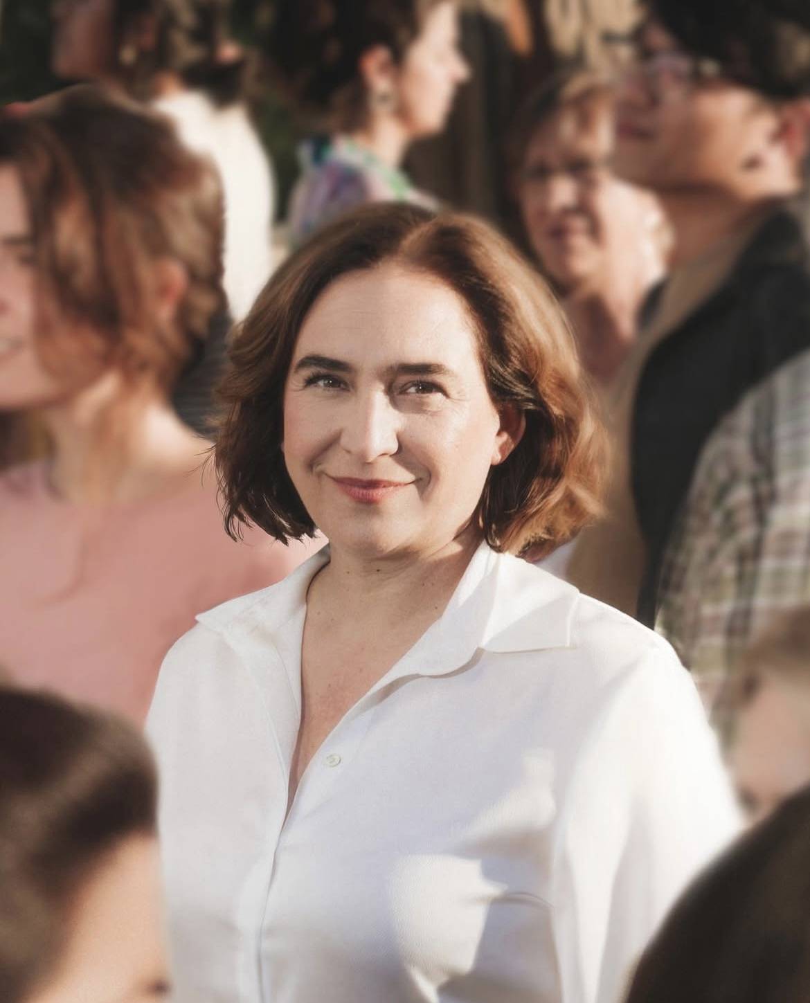 Foto d`Ada Colau durant la campanya electoral del 2023