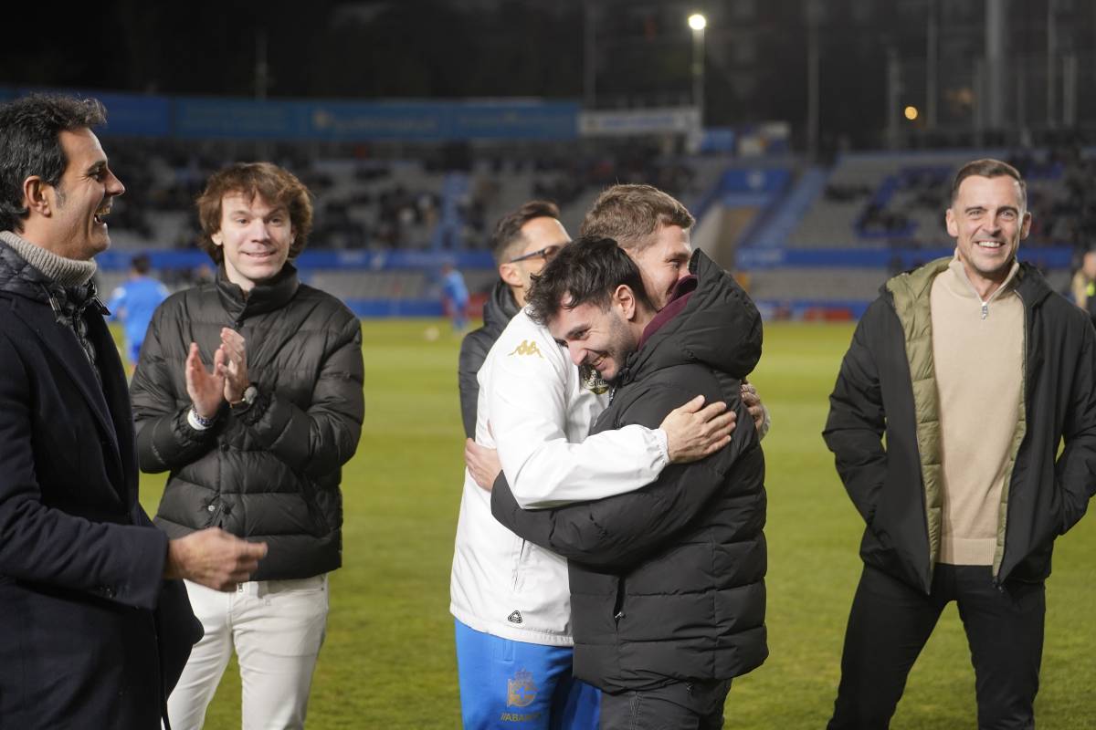 L`abraçada entre Sergi Bransuela i Ignasi Salafranca