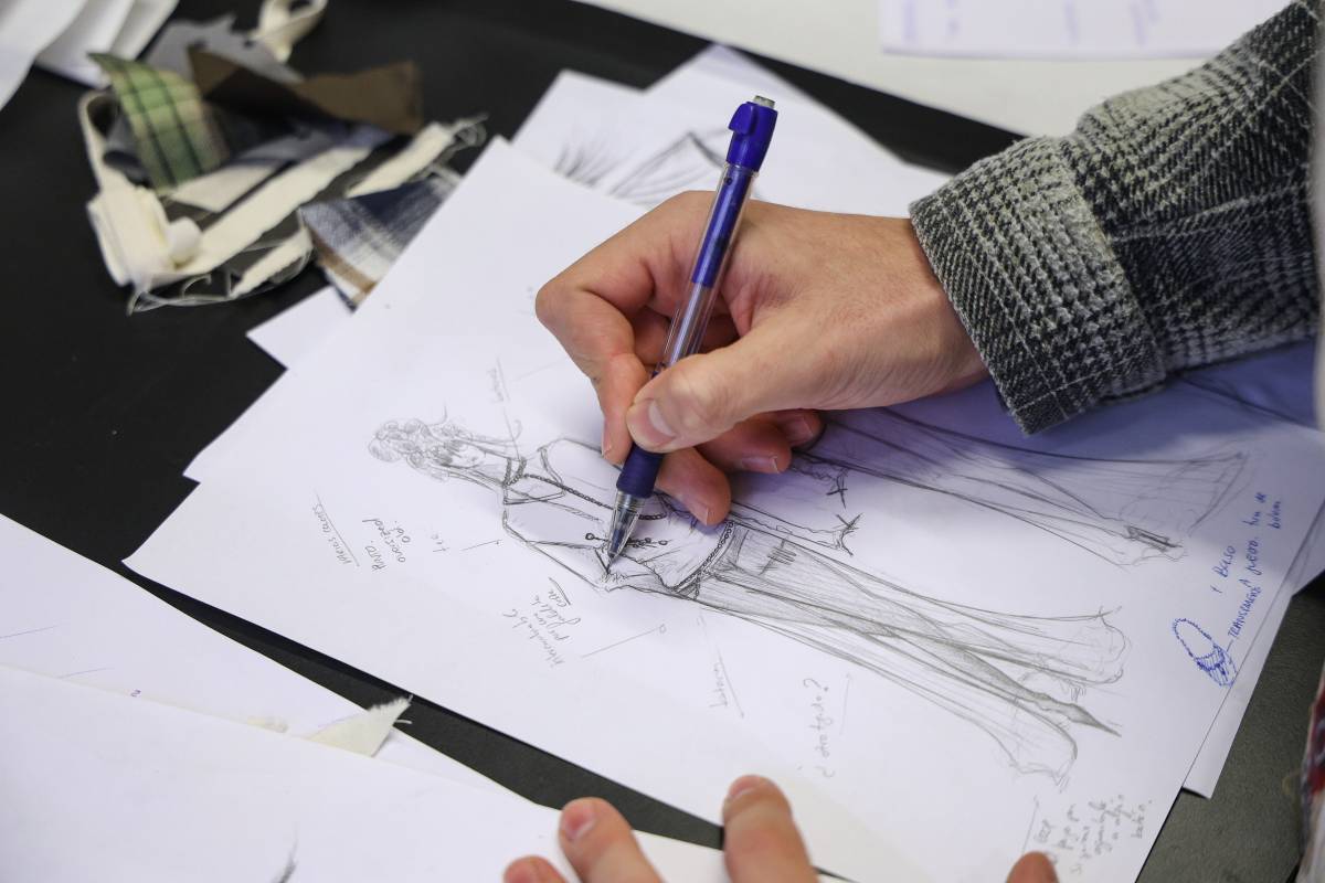 Un dels dibuixos de Javier Guijarro a l'estudi d'ESDI Sabadell - VÍCTOR CASTILLO