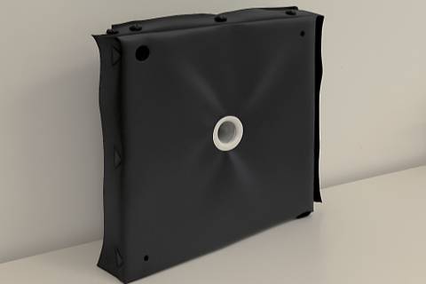 Demostrador de filtre fet amb fils monofilament de PP reciclat - 