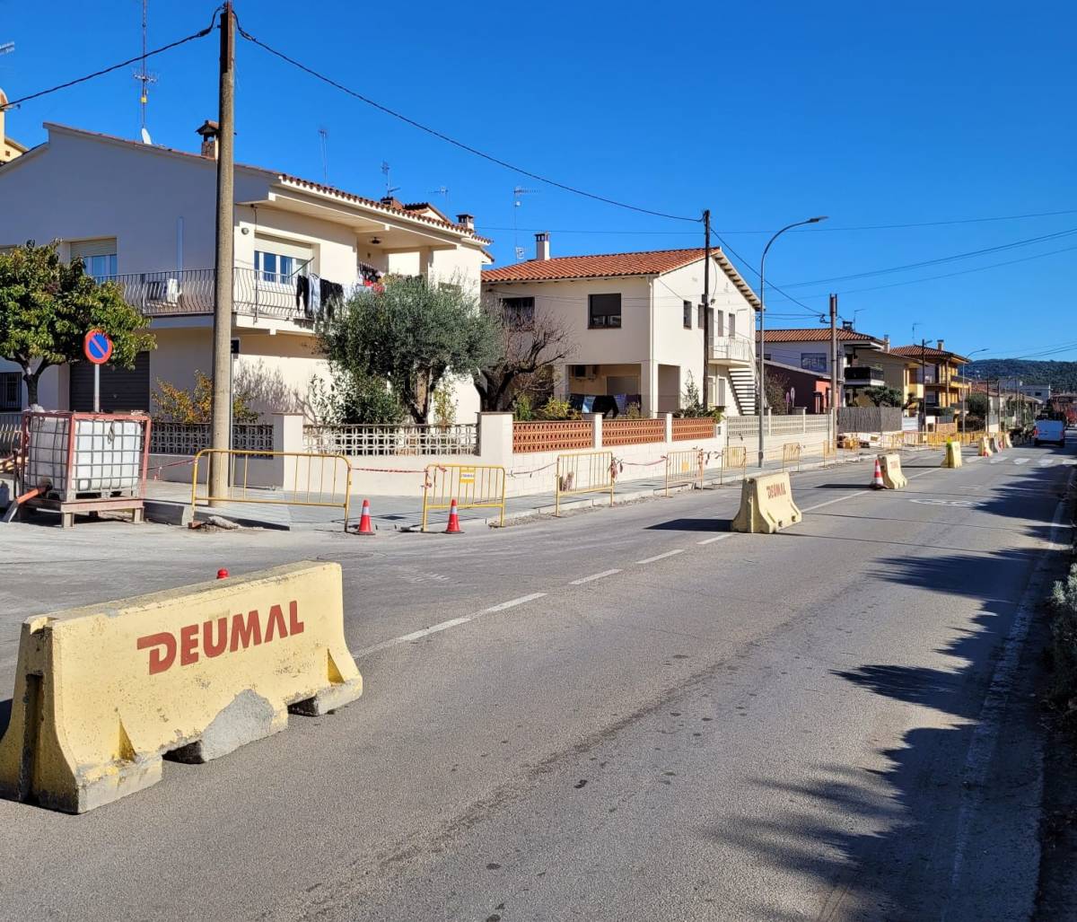 Continuen les obres al Camí Vell de Sant Celoni