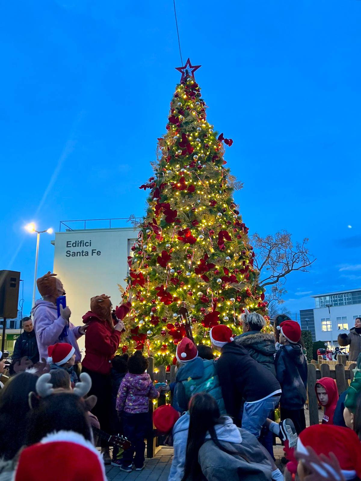 L`encesa de l`arbre del Taulí