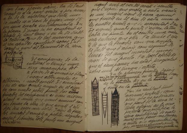 Diari del Viatge a Itàlia de Josep Aragay. - Cedida Diari del Viatge a Itàlia de Josep Aragay.