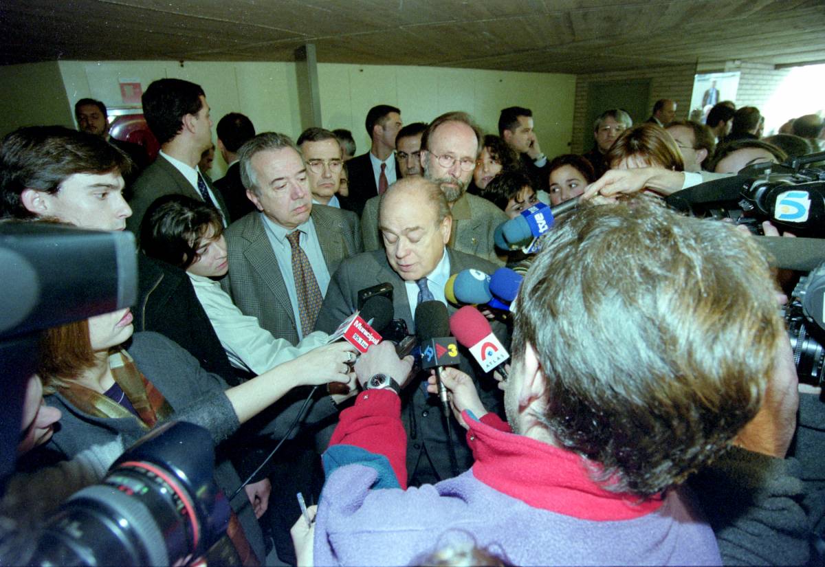 Jordi Pujol, a Mútua Terrassa després de l`atemptat - NEBRIDI ARÓZTEGUI Jordi Pujol, a Mútua Terrassa després de l`atemptat